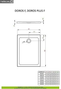 Душевой поддон Radaway Doros F 100x70 купить в интернет-магазине Sanbest