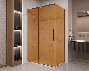 Душевой уголок Vincea Stella 120х90 VSR-1ST9012GSGM стекло янтарь/профиль вороненая сталь купить в интернет-магазине Sanbest