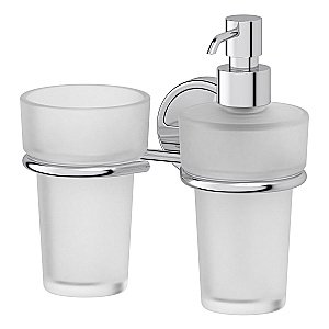 Держатель со стаканом и дозатором жидкого мыла FBS Luxia LUX 008 купить в интернет-магазине сантехники Sanbest