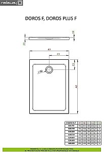 Душевой поддон Radaway Doros F SDRF1070-01 100x70 белый купить в интернет-магазине Sanbest