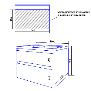 Инсталляция для унитаза Azario AZ-8010-1000 купить в интернет-магазине сантехники Sanbest