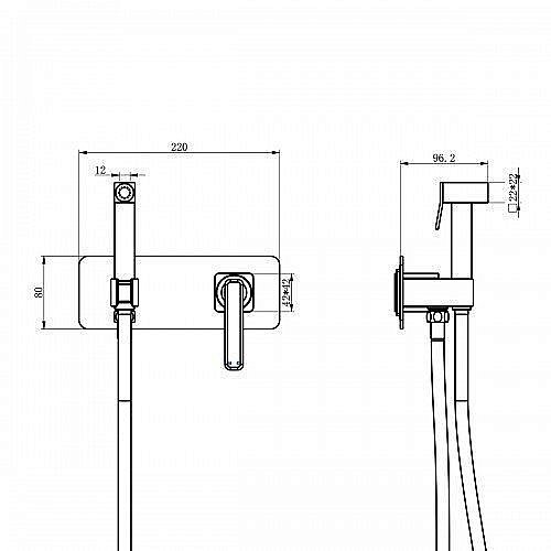 Гигиенический душ Lemark Mista LM6419WG купить в интернет-магазине сантехники Sanbest