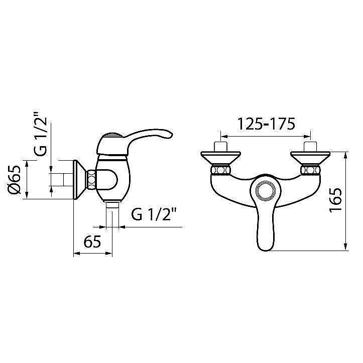 Смеситель для душа Webert Aurora AU870102065 купить в интернет-магазине сантехники Sanbest