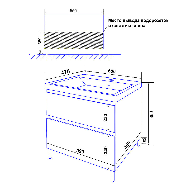 Инсталляция для унитаза Azario AZ-8010-1000 купить в интернет-магазине сантехники Sanbest