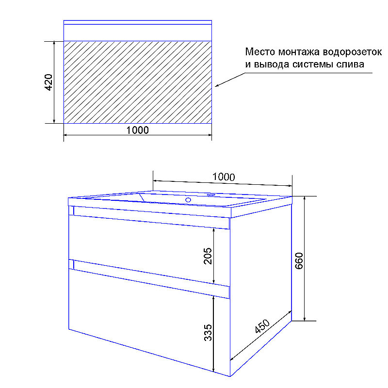 Инсталляция для унитаза Azario AZ-8010-1000 купить в интернет-магазине сантехники Sanbest