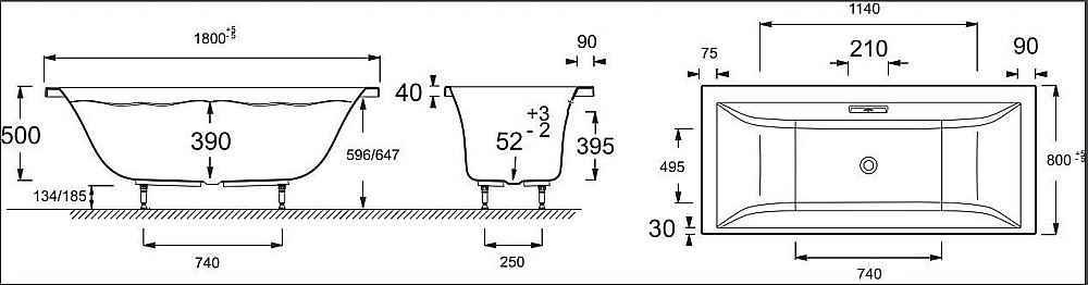 Ванна Jacob Delafon EVOK E60269RU-00 180x80 купить в интернет-магазине Sanbest