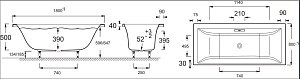 Ванна Jacob Delafon EVOK E60269RU-00 180x80 купить в интернет-магазине Sanbest