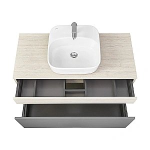 Тумба с раковиной Акватон Лофт Урбан 100 графит\орегон для ванной в интернет-магазине Sanbest