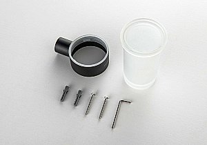 Стакан Aquatek Лира AQ4427MB стекло матовое/черный матовый купить в интернет-магазине сантехники Sanbest