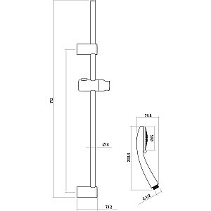 Душевой гарнитур Cersanit VIBE 63067 купить в интернет-магазине сантехники Sanbest