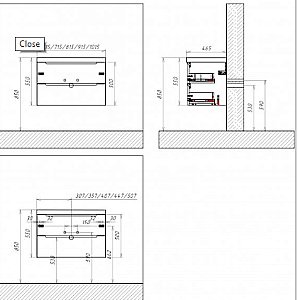 Тумба с раковиной Belbagno ETNA 70 для ванной в интернет-магазине Sanbest