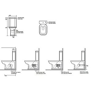 Унитаз напольный Kerasan Waldorf 4117 с бачком 4181 Белый/кнопка золото купить в интернет-магазине Sanbest