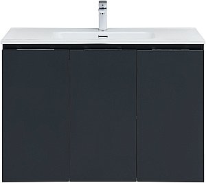 Тумба с раковиной Aquanet Алвита New 277531 100 антрацит для ванной в интернет-магазине Sanbest