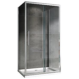 Душевой уголок ABBER Schwarzer Diamant AG30140H-S75-S75 140x75 стекло прозрачное/профиль хром купить в интернет-магазине Sanbest