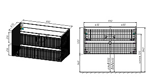 Тумба с раковиной Vincea Welle 100 VMC-2WL100MBG/VCB-4H100G бежевая матовая/раковина серый шелк для ванной в интернет-магазине Sanbest
