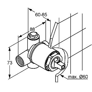 Скрытая часть Kludi 38826N купить в интернет-магазине сантехники Sanbest