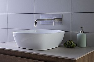 Раковина накладная Aquanet Trend-1 40 273683 белая купить в интернет-магазине Sanbest