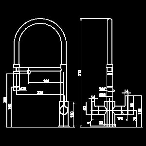Смеситель для кухни Elghansa 56F5511 хром/черный купить в интернет-магазине сантехники Sanbest