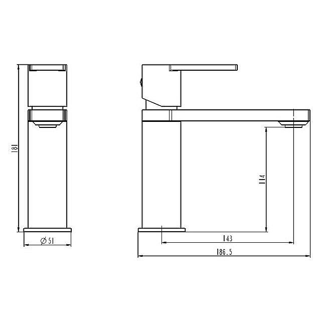 Смеситель для раковины Caprigo KUB 54-020 золото матовое купить в интернет-магазине сантехники Sanbest