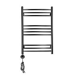 Полотенцесушитель электрический Domoterm Калипсо П10 500x800 ЧРН EL черный левый купить в интернет-магазине сантехники Sanbest