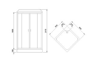 Душевая кабина Royal Bath RB90HP7-WC 90x90 профиль белый/стекло матовое купить в интернет-магазине Sanbest
