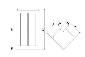 Душевая кабина Royal Bath RB90HP7-WC 90x90 профиль белый/стекло матовое купить в интернет-магазине Sanbest