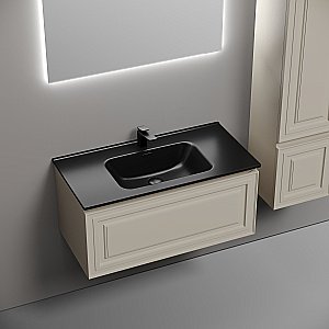 Тумба с раковиной Sancos Very 90 VR90CE бежевая матовая для ванной в интернет-магазине Sanbest