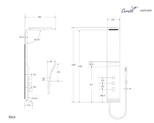 Душевая панель CeruttiSpa  SELLA S CT8990 серебро купить в интернет-магазине сантехники Sanbest