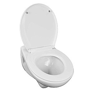 Унитаз подвесной Loranto Fredo CS-WH8005 безободковый, с сиденьем микролифт, белый купить в интернет-магазине Sanbest