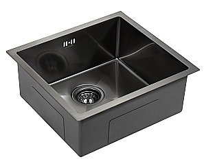 Кухонная мойка Paulmark Marx 48 PM254844-GM вороненая сталь купить в интернет-магазине сантехники Sanbest