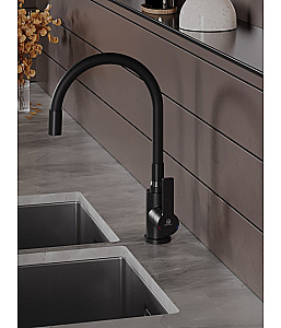 Смеситель для кухни Agger Easy A3100544 черный матовый купить в интернет-магазине сантехники Sanbest