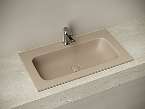 Тумба с раковиной Sancos Very VR80SM 80 Doha Soft/раковина капучино матовый для ванной в интернет-магазине Sanbest