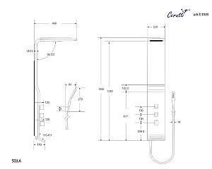 Душевая панель CeruttiSpa  SELLA S CT8990 серебро купить в интернет-магазине сантехники Sanbest