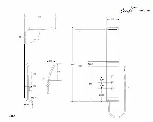 Душевая панель CeruttiSpa  SELLA S CT8990 серебро купить в интернет-магазине сантехники Sanbest