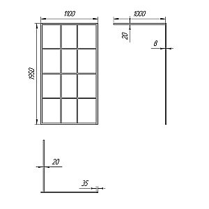 Душевое ограждение PAINI WalkIN110G 110 стекло прозрачное/профиль черный купить в интернет-магазине Sanbest