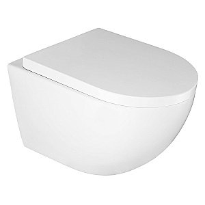 Унитаз подвесной Azario ORMI 4551+AZ-0253VD с инсталляцией Loranto безободковый, смыв торнадо, с сиденьем микролифт, белый купить в интернет-магазине Sanbest