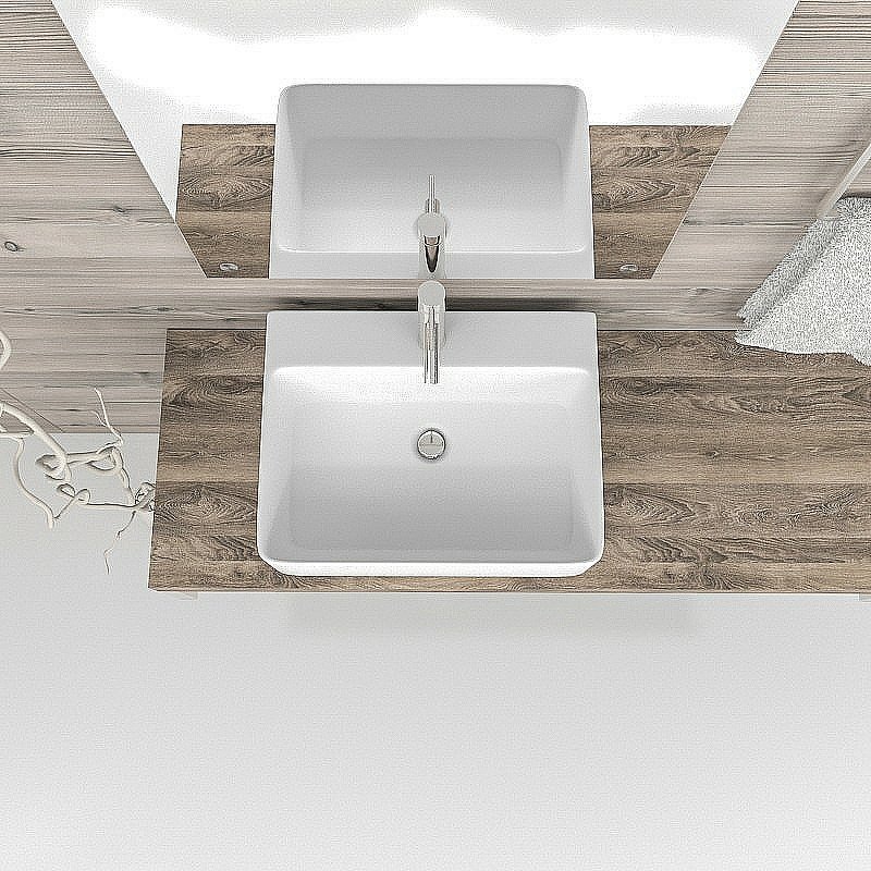 Раковина Esbano Circon 52 ESRNCIRC52W белая купить в интернет-магазине Sanbest