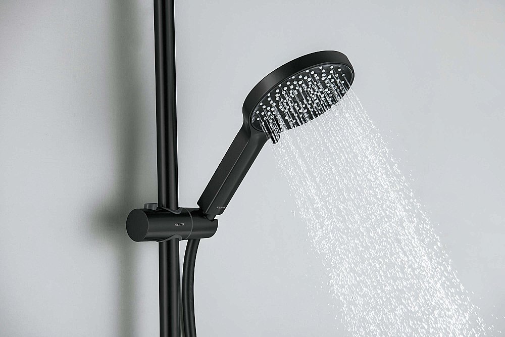 Душевой гарнитур Aquatek Лугано AQ2022MB черный матовый купить в интернет-магазине сантехники Sanbest