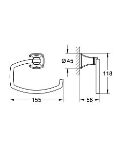 Держатель для туалетной бумаги Grohe Grandera 40625IG0 хром/золото купить в интернет-магазине сантехники Sanbest