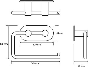 Держатель для туалетной бумаги Bemeta EASY 163112020 черный купить в интернет-магазине сантехники Sanbest