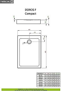 Душевой поддон Radaway Doros F Compact SDRFP1070-05 100x70 белый купить в интернет-магазине Sanbest