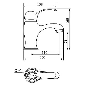Смеситель для раковины Veragio Grazia VR.GRA-3510.BR купить в интернет-магазине сантехники Sanbest