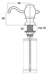 Диспенсер Zorg ZR-24 Черный Металлик купить в интернет-магазине сантехники Sanbest