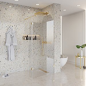 Душевое ограждение Niagara Nova NG-642-11GOLD 110х195 купить в интернет-магазине Sanbest