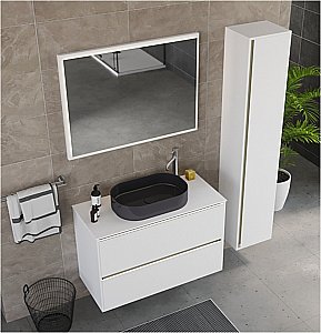 Тумба с раковиной Allen Brau ACTIVITY 120 белый матовый/олива браш для ванной в интернет-магазине Sanbest