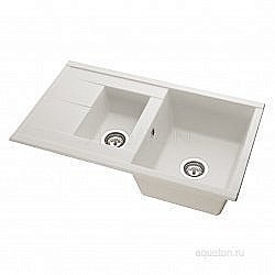 Мойка для кухни Акватон Делия 87 1A716232DE240 кремовый купить в интернет-магазине сантехники Sanbest