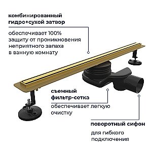 Душевой трап RGW SDR-54Gb 79215440-06 40 брашированное золото купить в интернет-магазине Sanbest