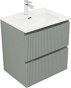 Тумба с раковиной Aquanet Джейн (Flat) 335432/330429 60 мисти грин для ванной в интернет-магазине Sanbest