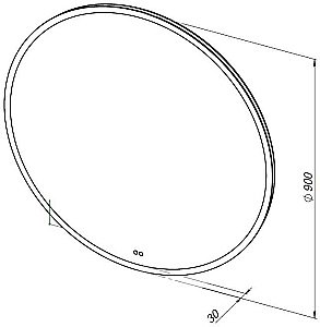 Зеркало Aquanet Арт 334547 90 RGB LED в ванную от интернет-магазине сантехники Sanbest