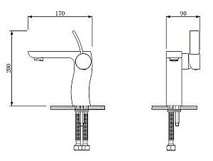 Смеситель для раковины Schein Swing 43217/8007001 купить в интернет-магазине сантехники Sanbest